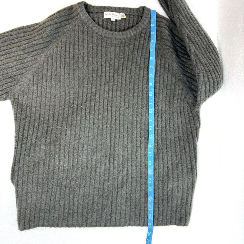 Mistic Prysm by Listicle Gray Sweater Ribbed Pullover S/M